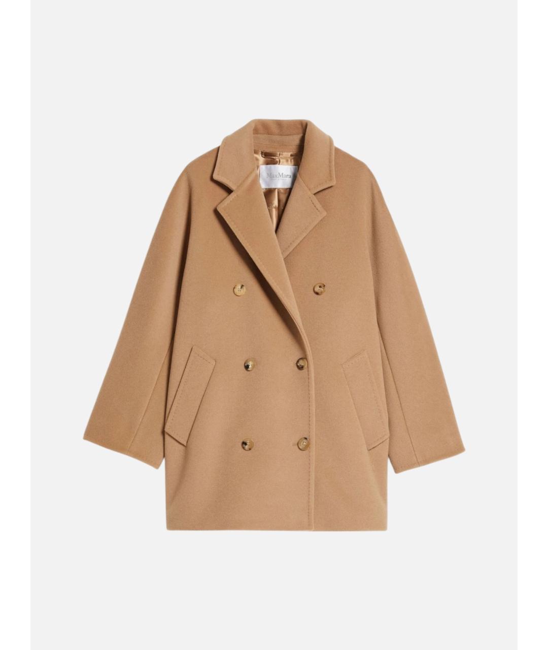 MAX MARA Бежевое шерстяное пальто, фото 5