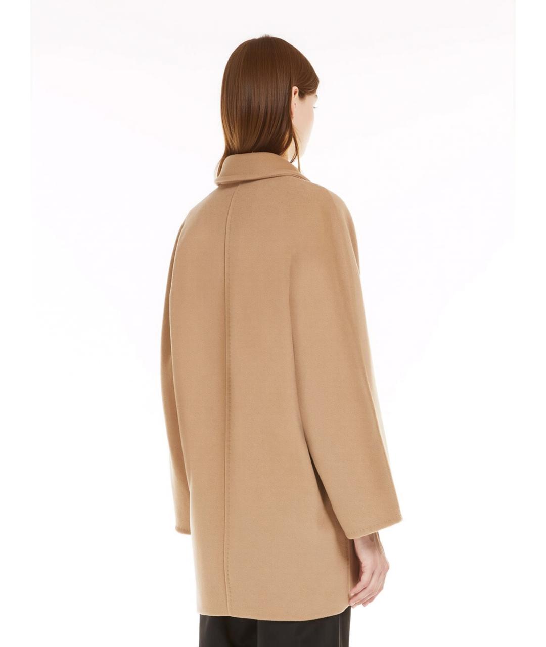 MAX MARA Бежевое шерстяное пальто, фото 4