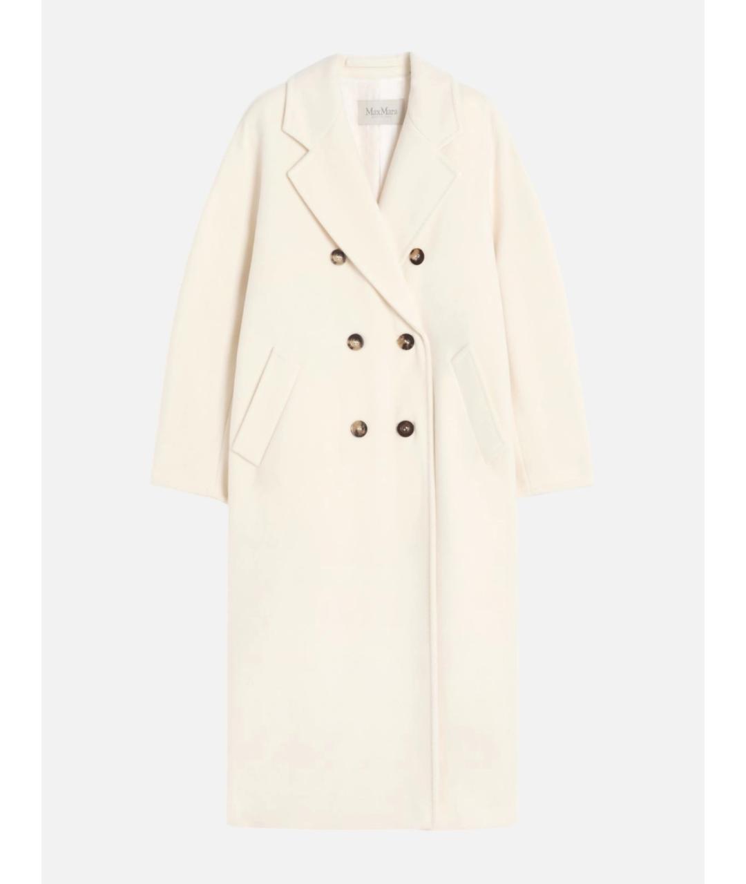 MAX MARA Белое шерстяное пальто, фото 6
