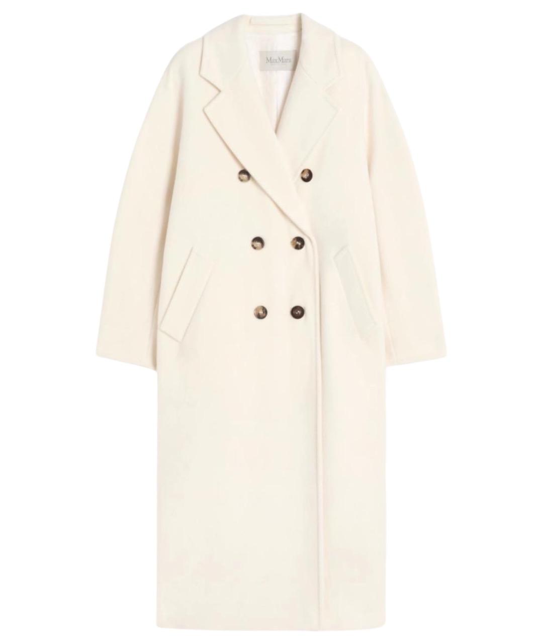 MAX MARA Белое шерстяное пальто, фото 1