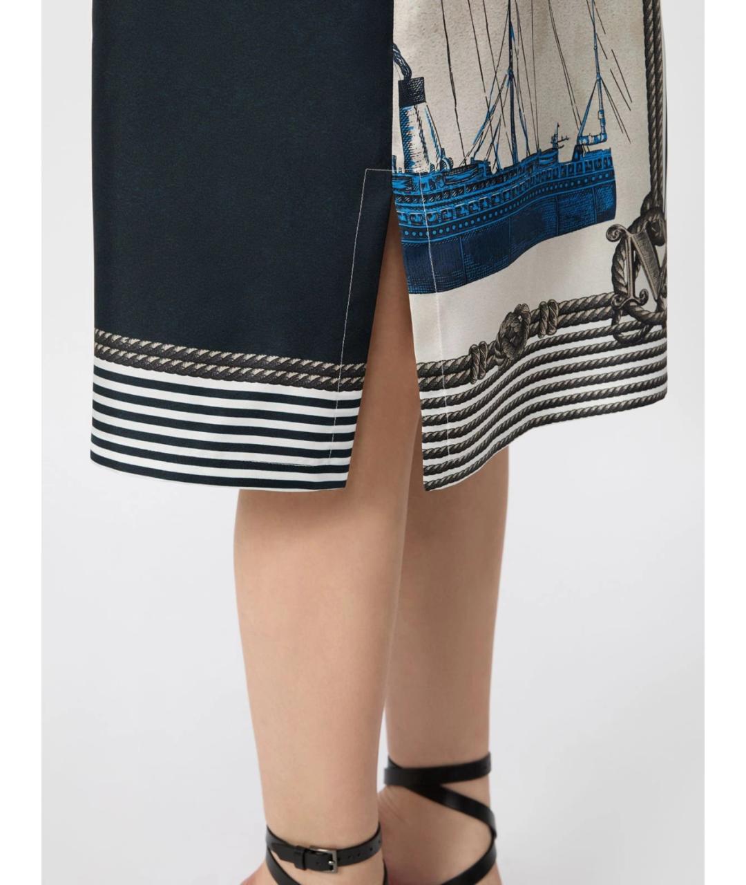 MAX MARA Мульти шелковое повседневное платье, фото 5