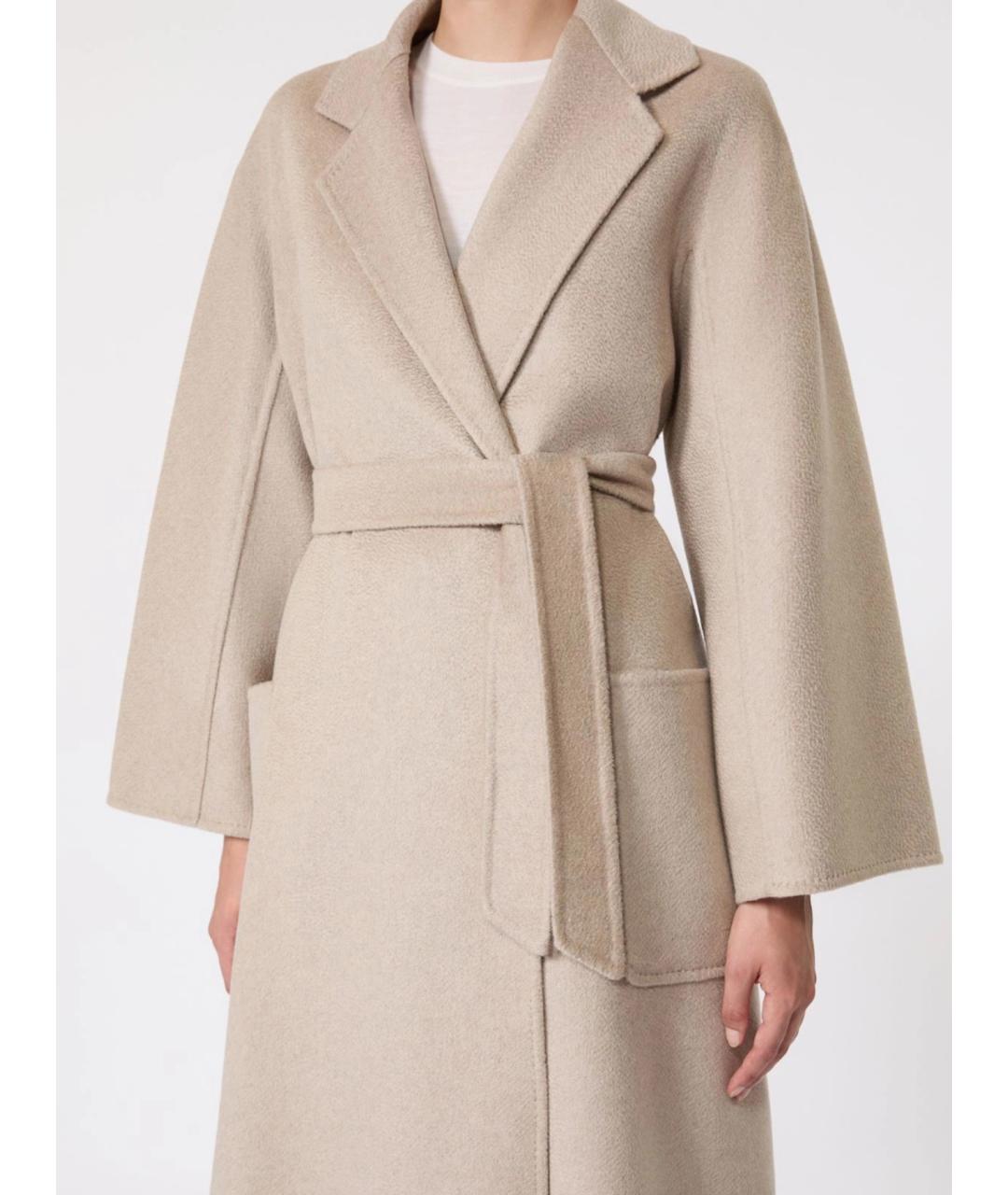 MAX MARA Бежевое кашемировое пальто, фото 5