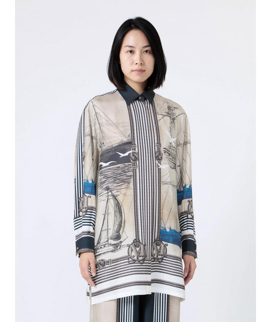 MAX MARA Мульти шелковая рубашка, фото 3