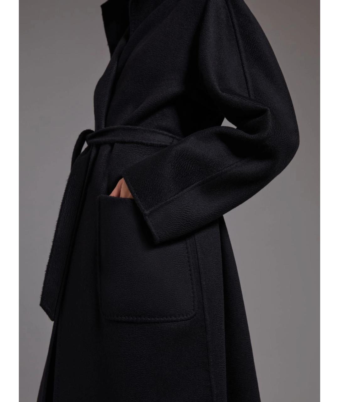 MAX MARA Черное кашемировое пальто, фото 4