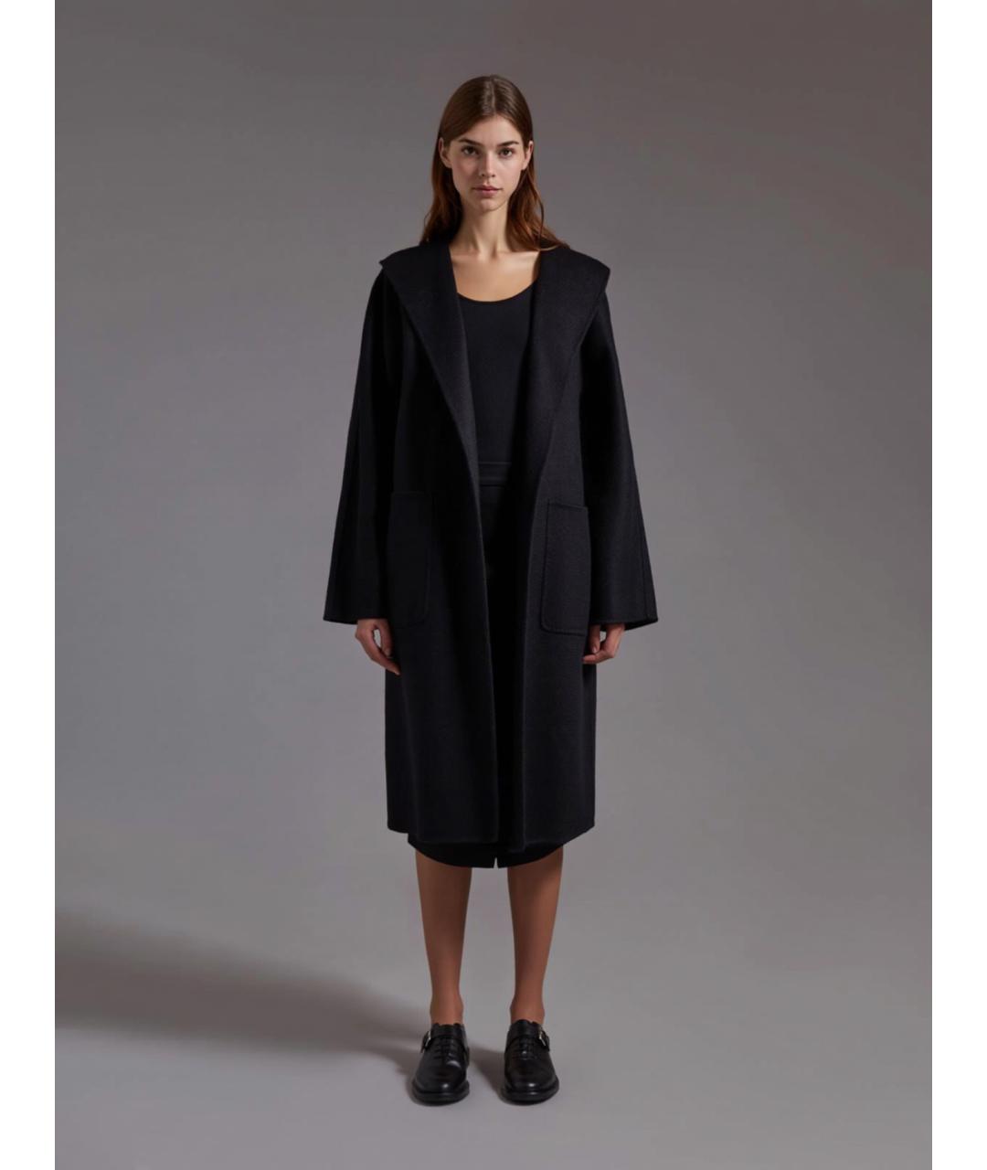MAX MARA Черное кашемировое пальто, фото 2