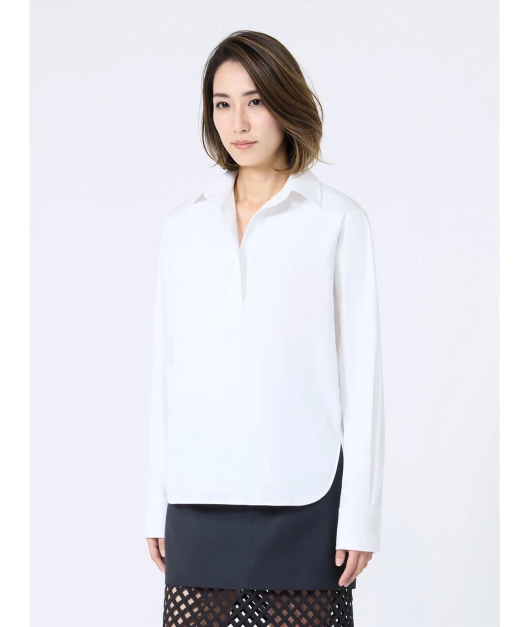 MAX MARA Белая хлопковая рубашка, фото 3