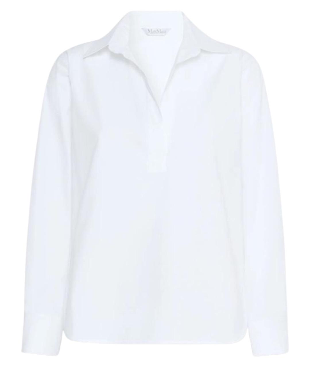 MAX MARA Белая хлопковая рубашка, фото 1