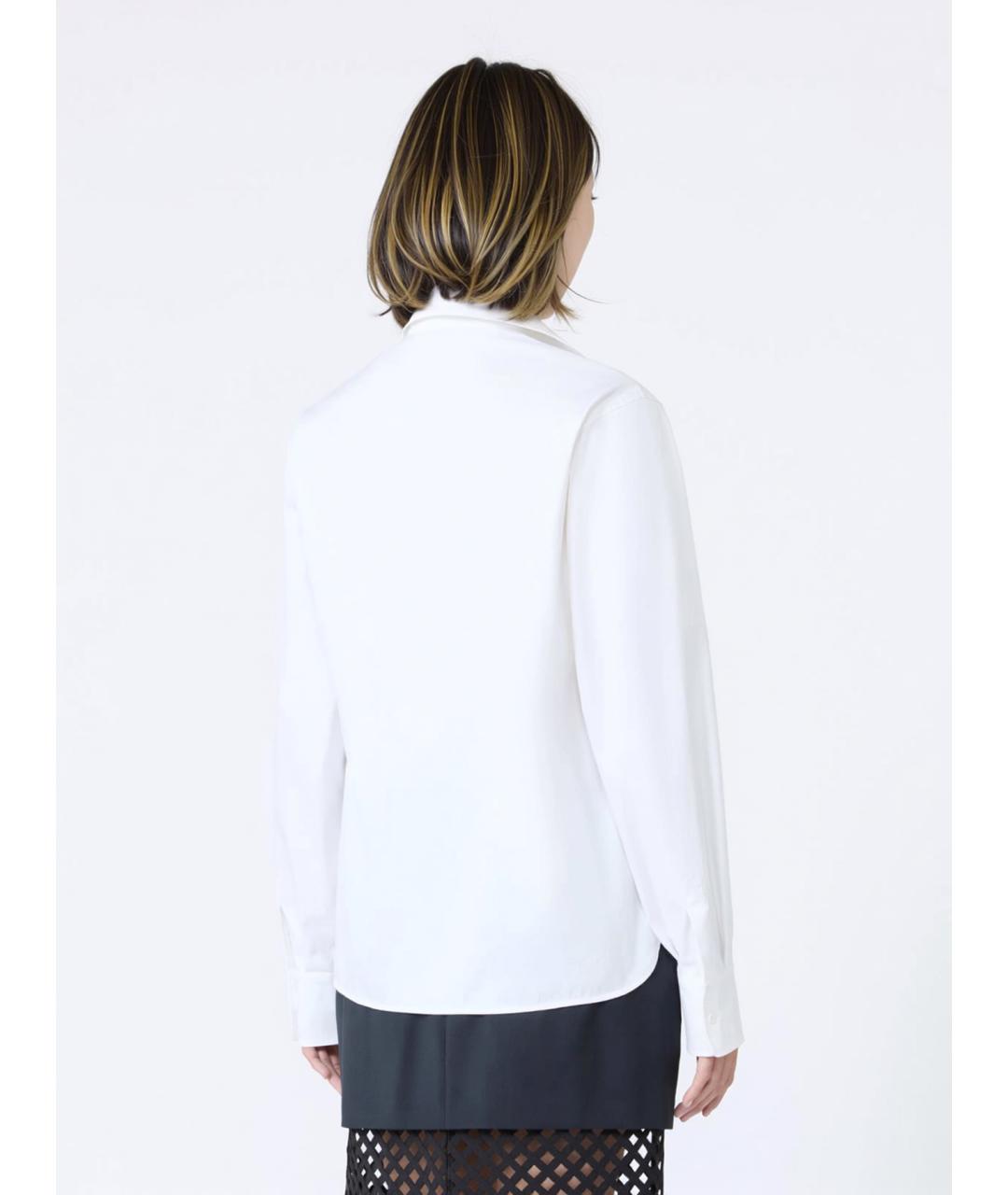 MAX MARA Белая хлопковая рубашка, фото 4