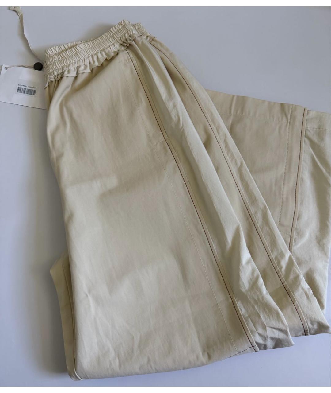 3.1 PHILLIP LIM Бежевые хлопковые брюки широкие, фото 3