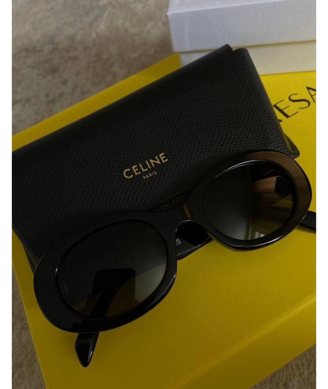 CELINE Черные пластиковые солнцезащитные очки, фото 5