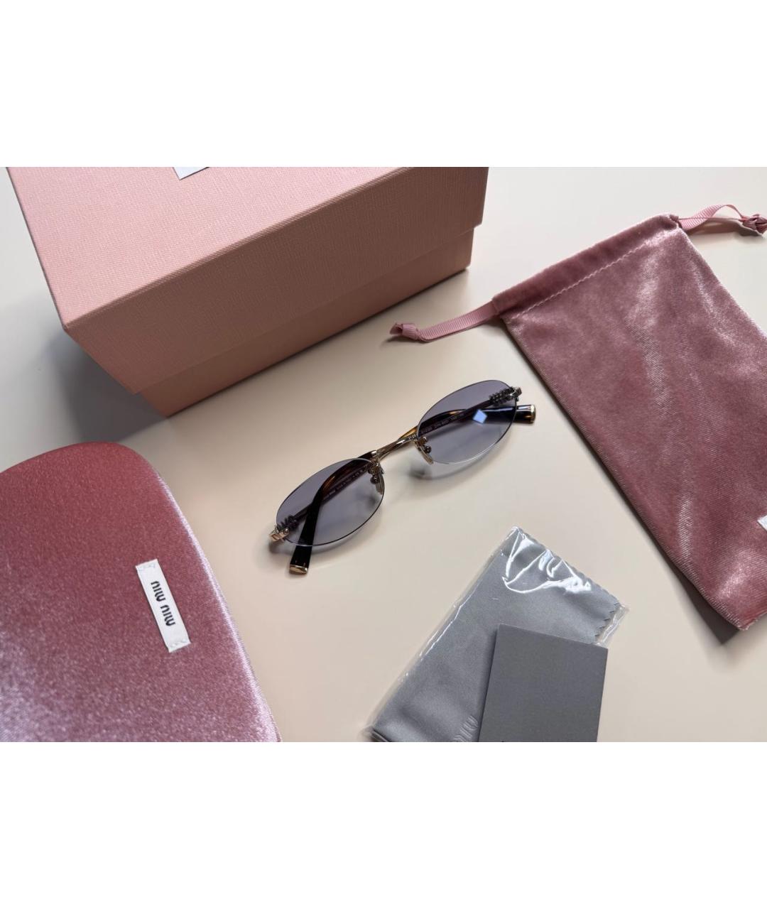 MIU MIU Мульти металлические солнцезащитные очки, фото 2