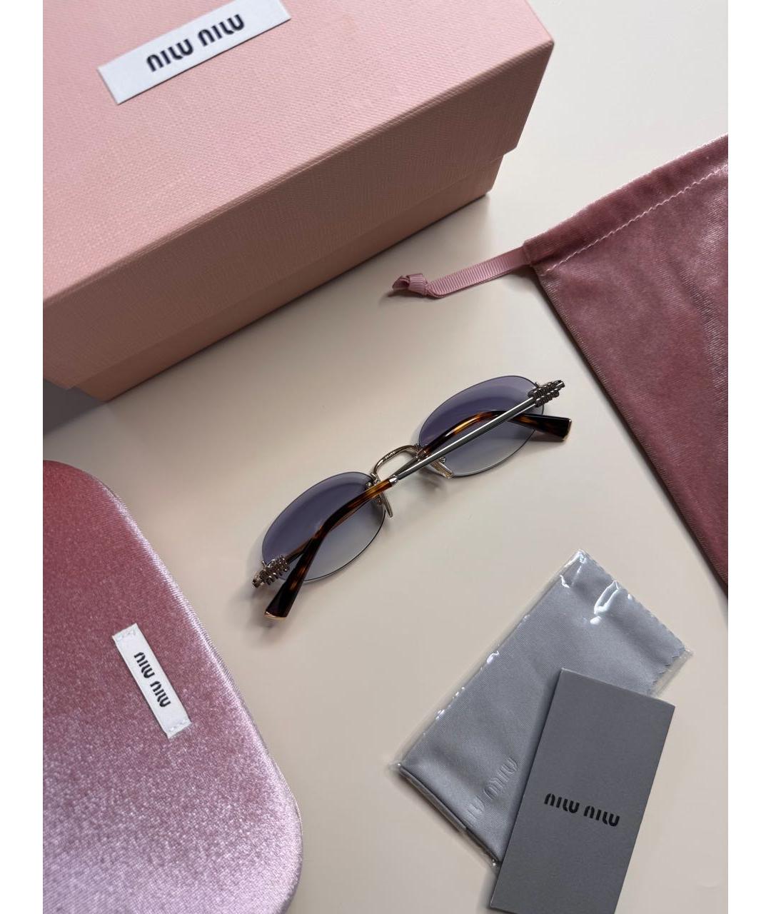 MIU MIU Мульти металлические солнцезащитные очки, фото 5