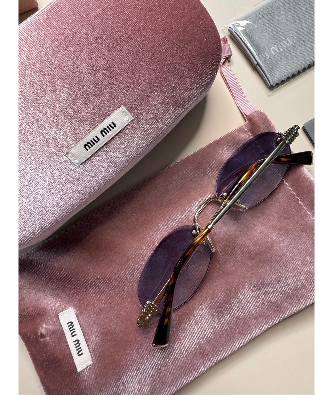 MIU MIU Мульти металлические солнцезащитные очки, фото 8