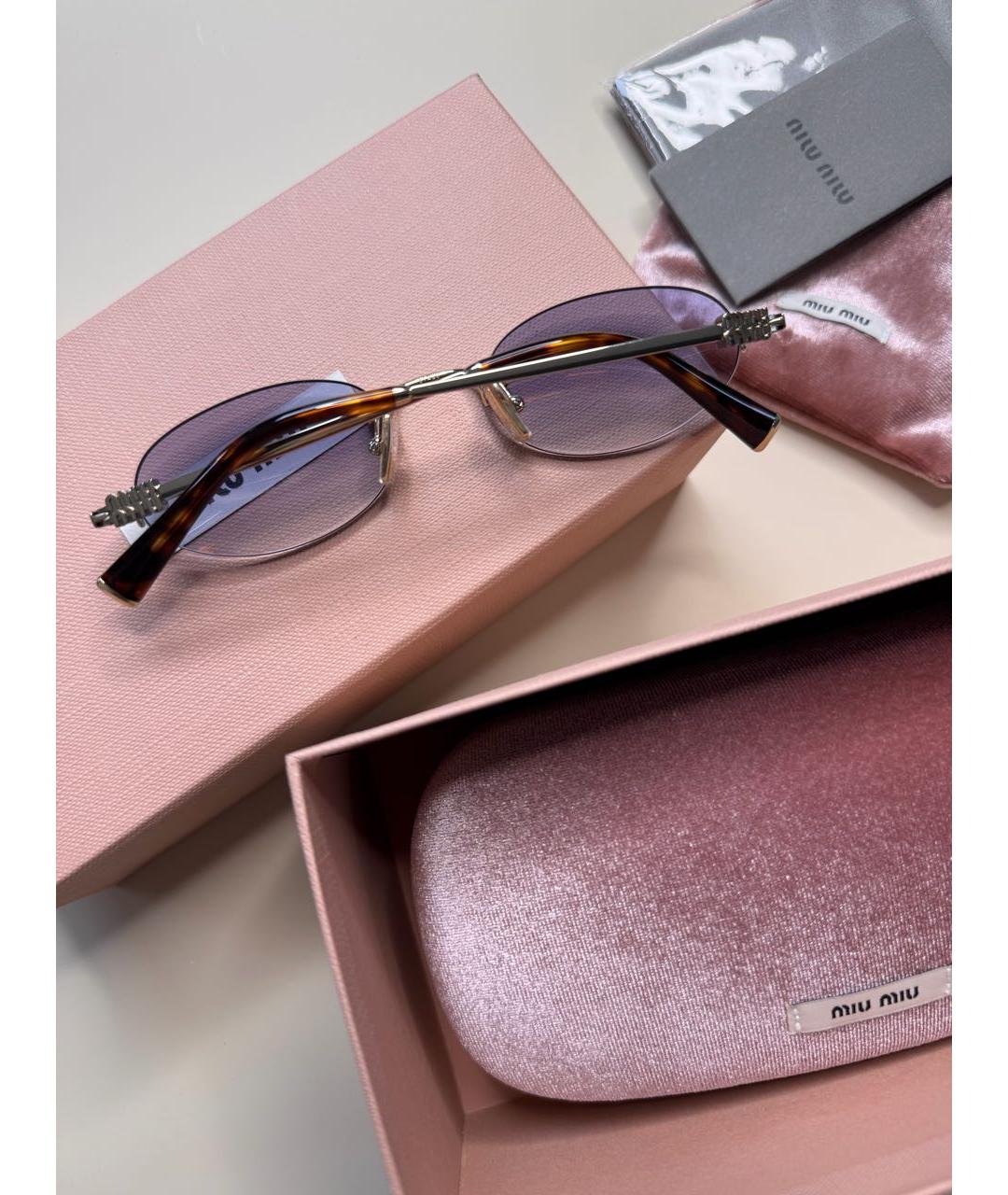 MIU MIU Мульти металлические солнцезащитные очки, фото 7
