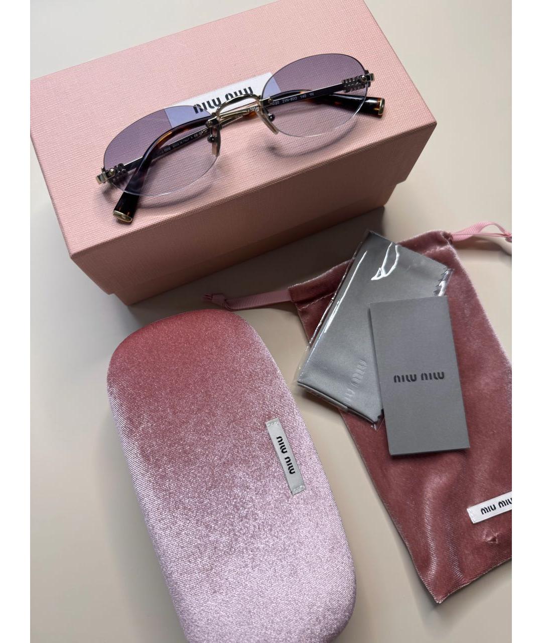 MIU MIU Мульти металлические солнцезащитные очки, фото 4