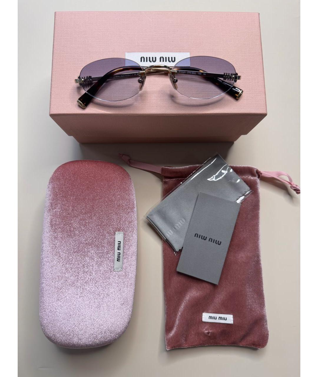 MIU MIU Мульти металлические солнцезащитные очки, фото 3