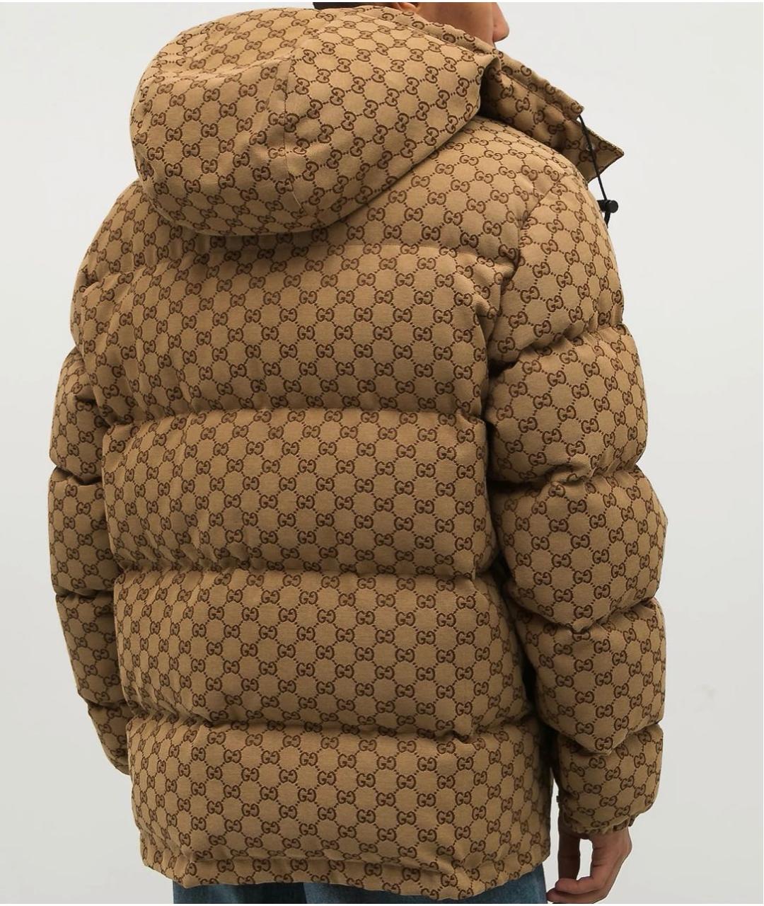 GUCCI Бежевый хлопковый пуховик, фото 2