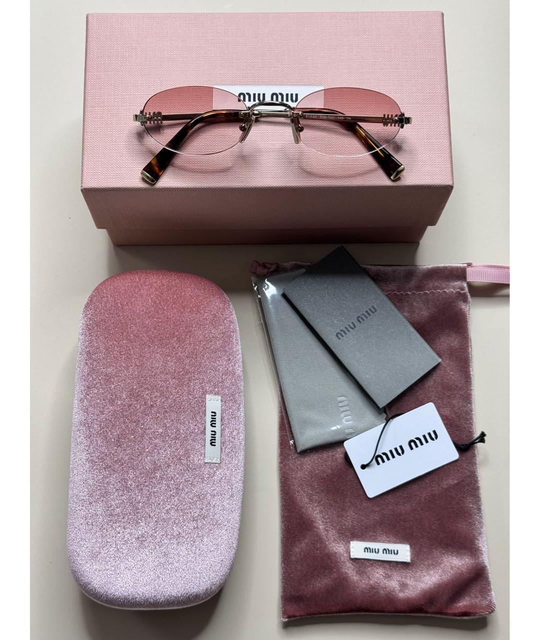MIU MIU Мульти металлические солнцезащитные очки, фото 3