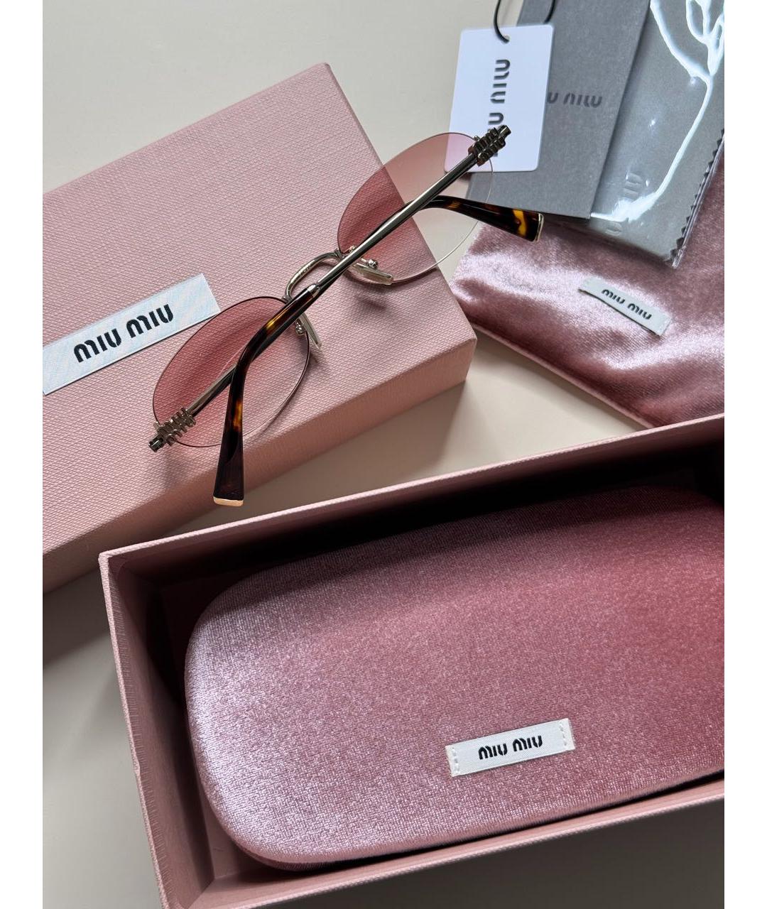 MIU MIU Мульти металлические солнцезащитные очки, фото 6