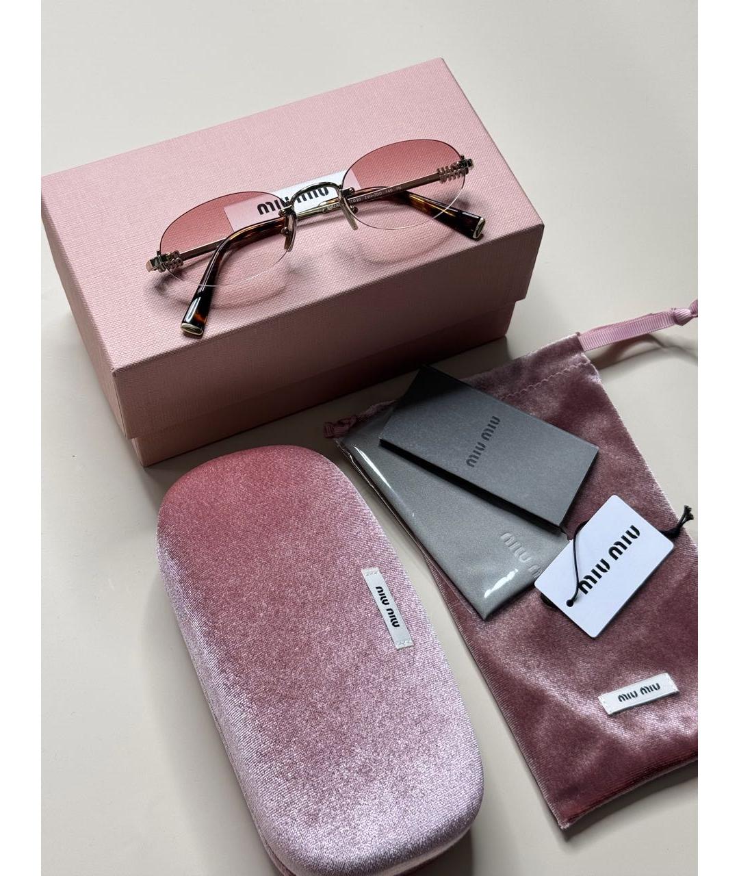 MIU MIU Мульти металлические солнцезащитные очки, фото 4