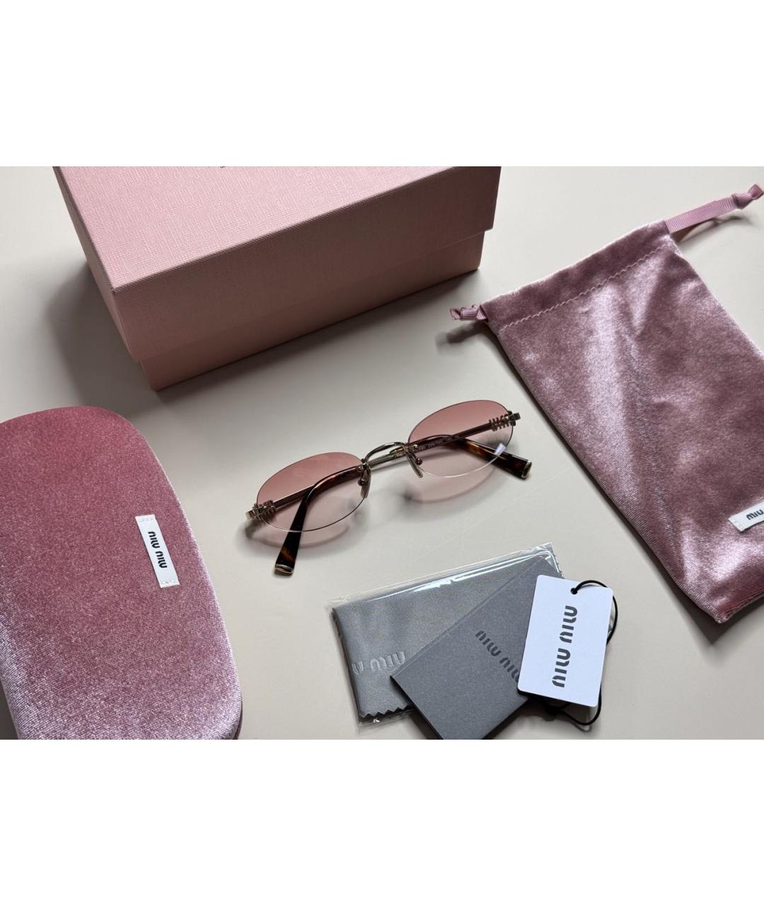 MIU MIU Мульти металлические солнцезащитные очки, фото 2