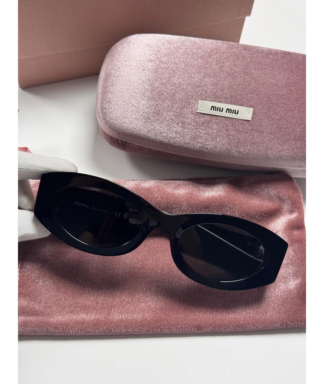 MIU MIU Черные солнцезащитные очки, фото 6
