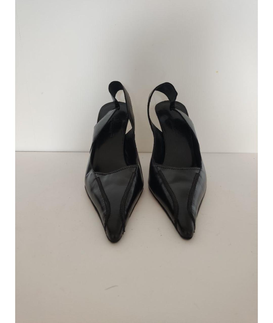 MAX MARA Черные кожаные туфли, фото 2