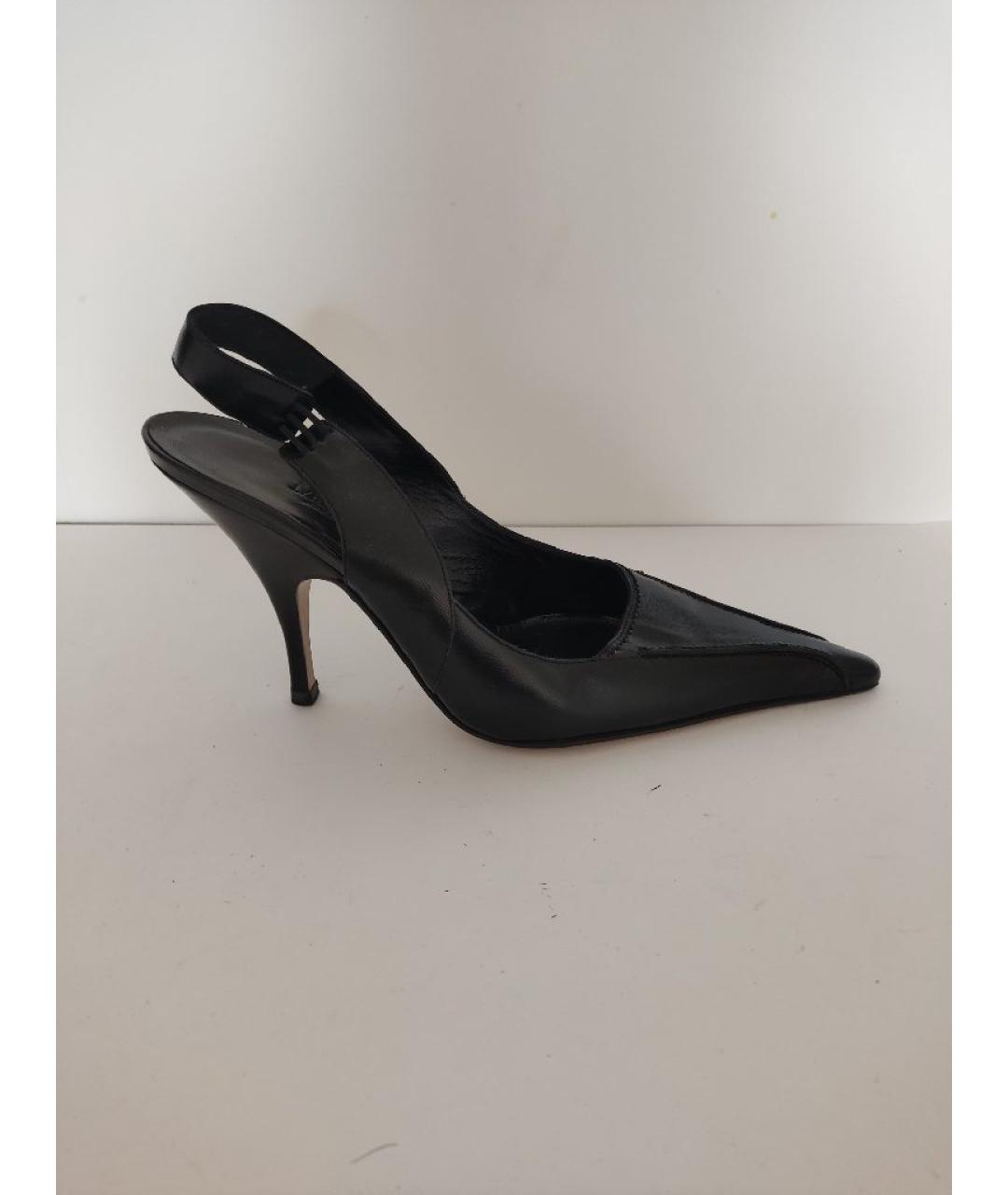 MAX MARA Черные кожаные туфли, фото 10