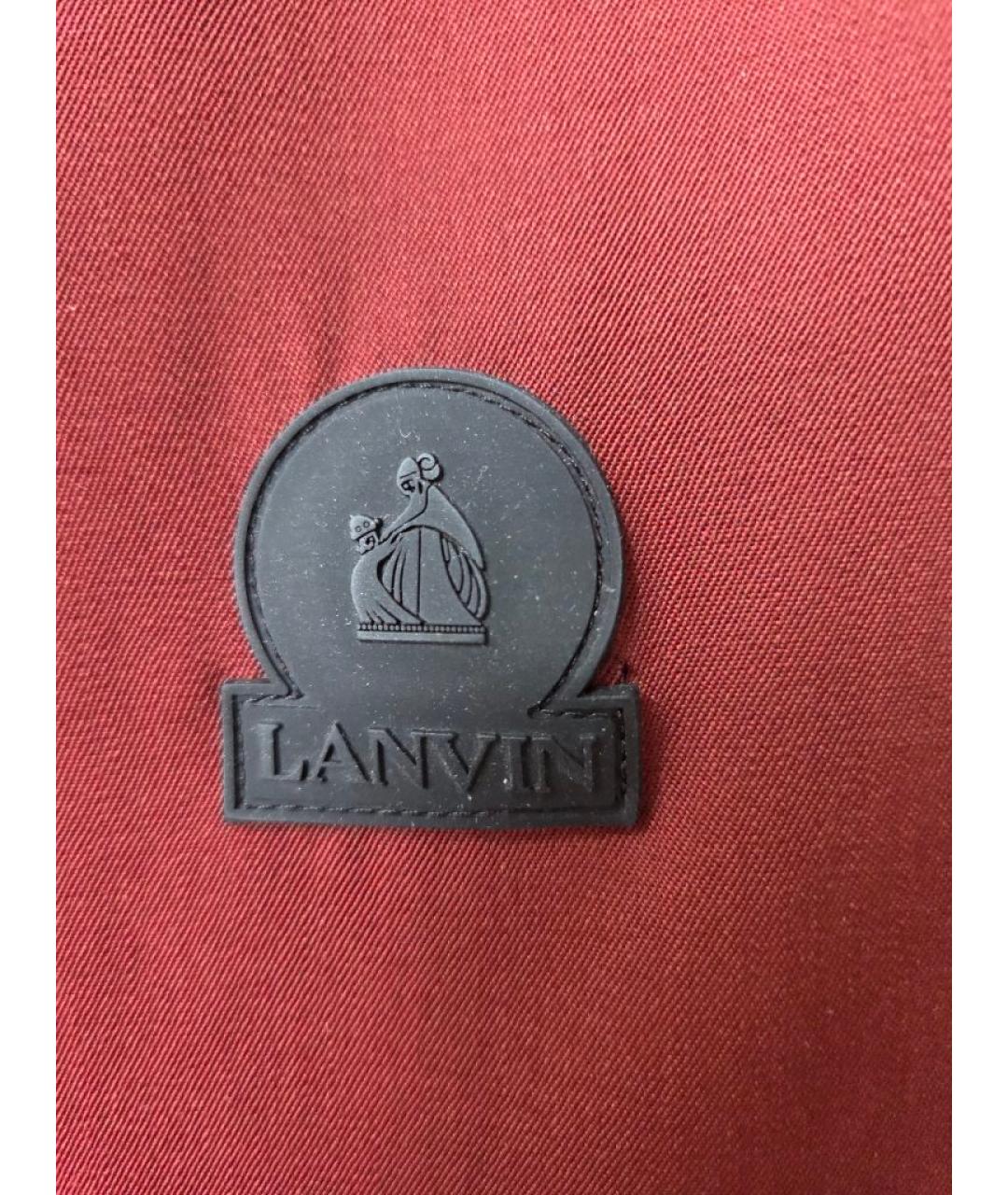 LANVIN Бордовая шерстяная куртка, фото 6