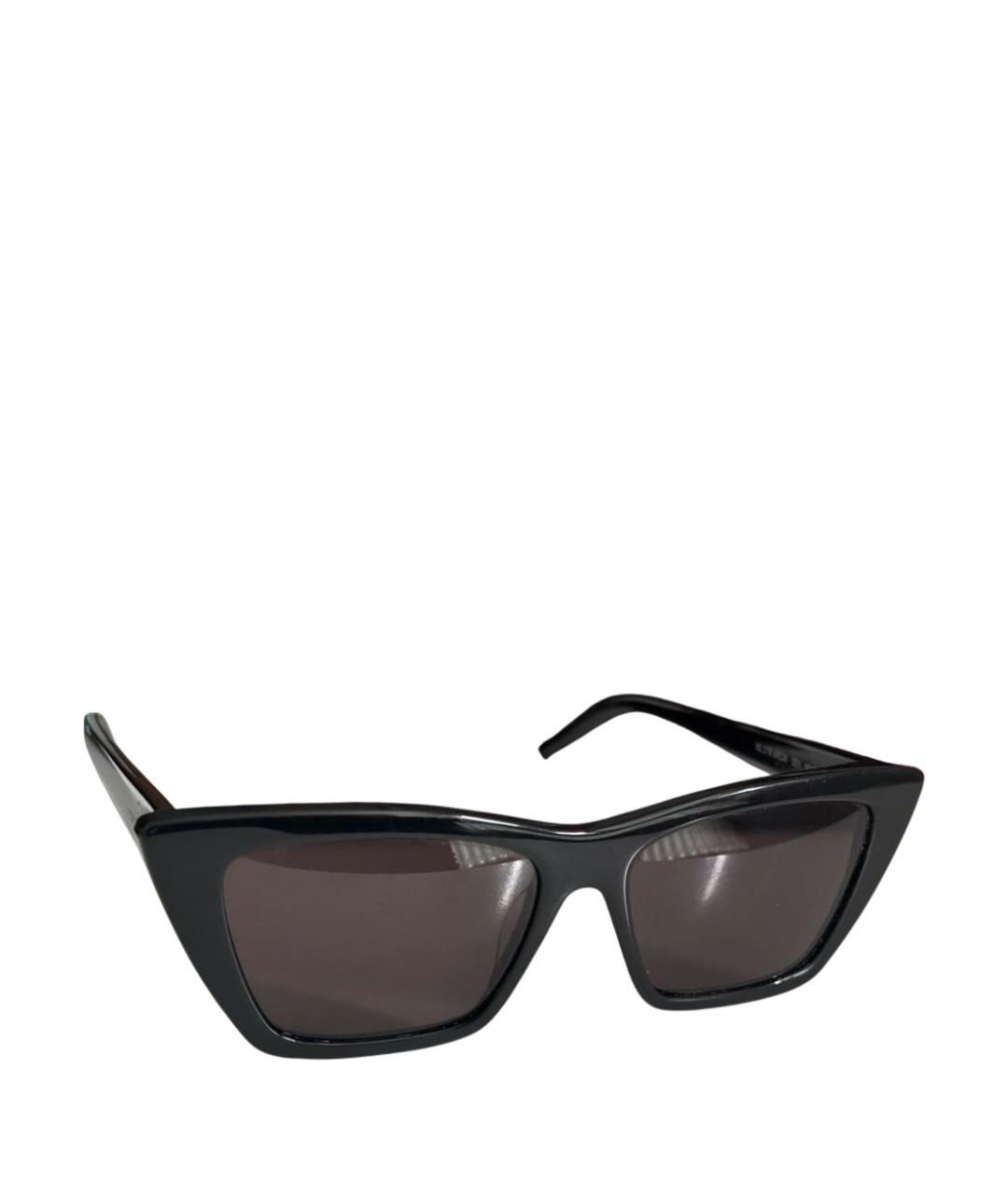 SAINT LAURENT Черные пластиковые солнцезащитные очки, фото 1