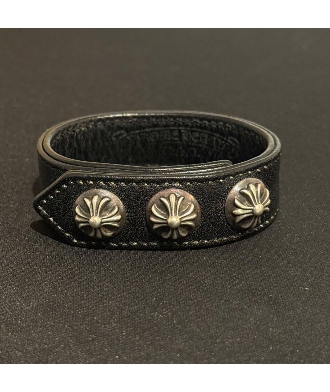CHROME HEARTS Черный серебряный браслет, фото 4