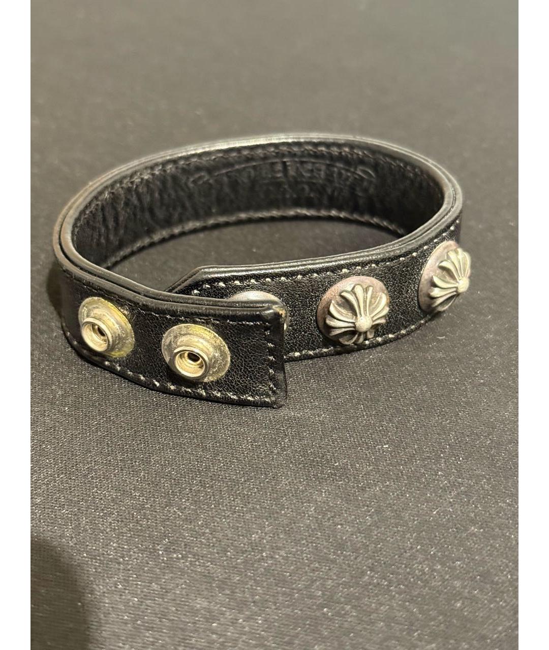 CHROME HEARTS Черный серебряный браслет, фото 3