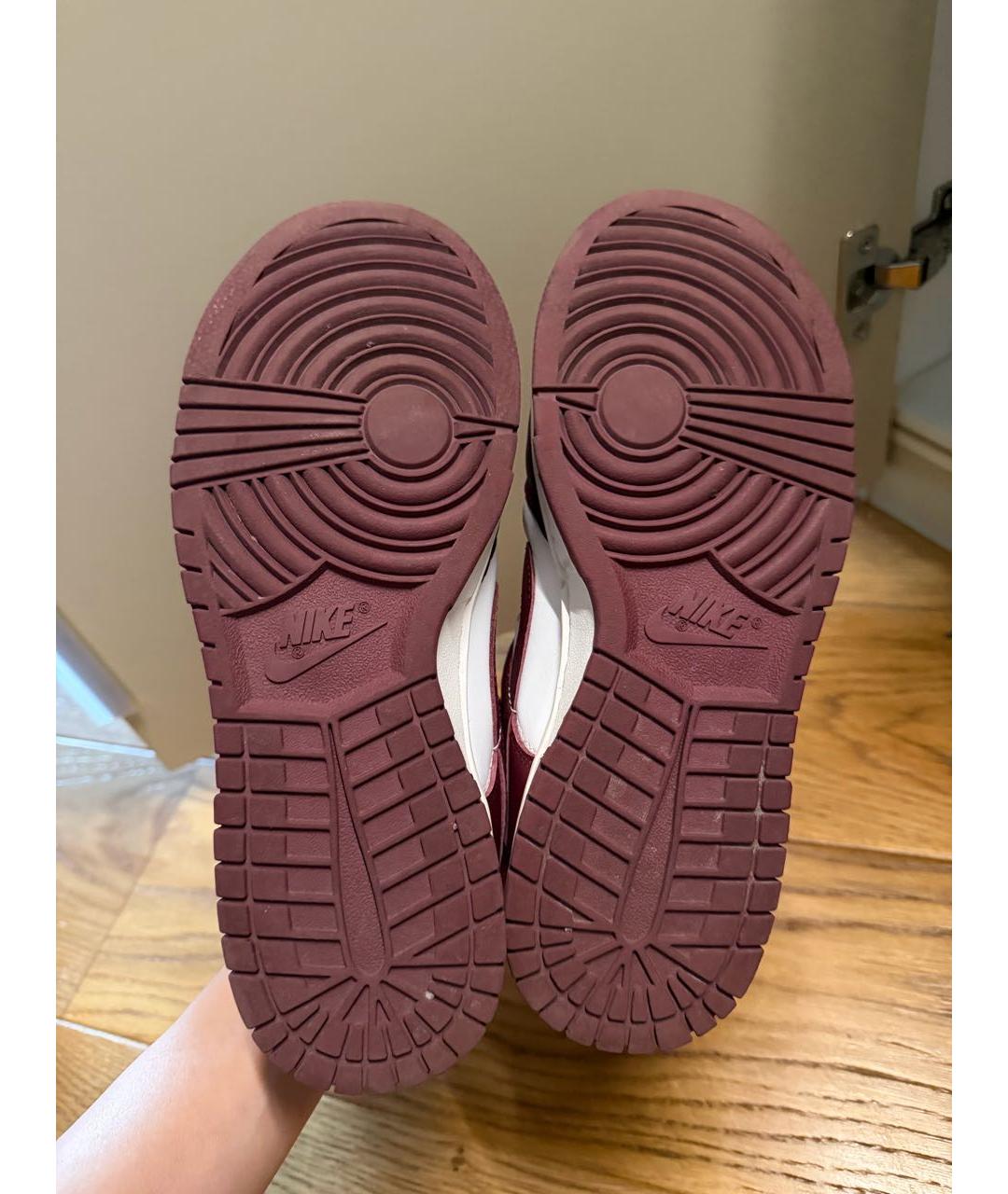 NIKE Бордовые кожаные брогги и оксфорды, фото 2