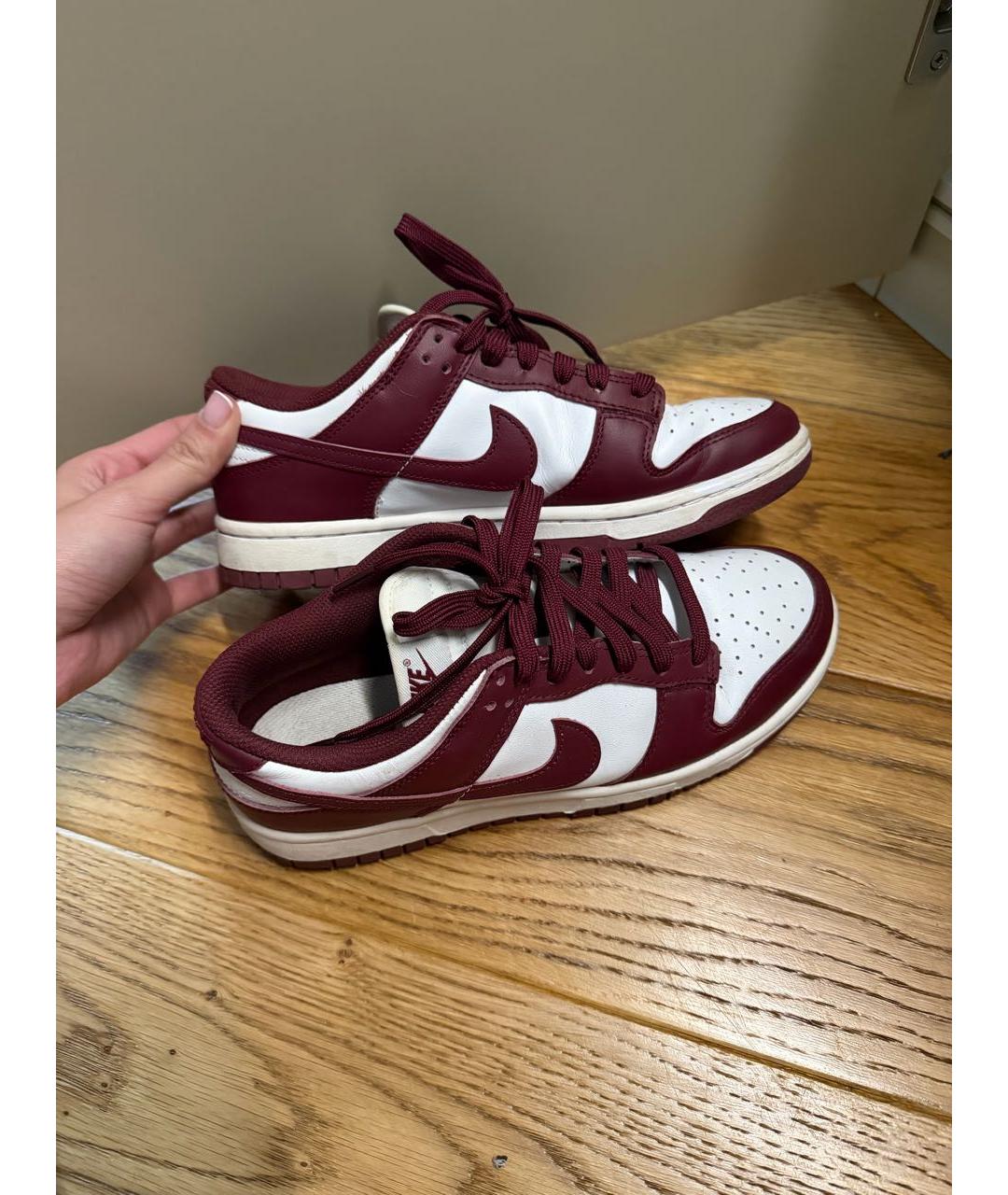 NIKE Бордовые кожаные брогги и оксфорды, фото 4