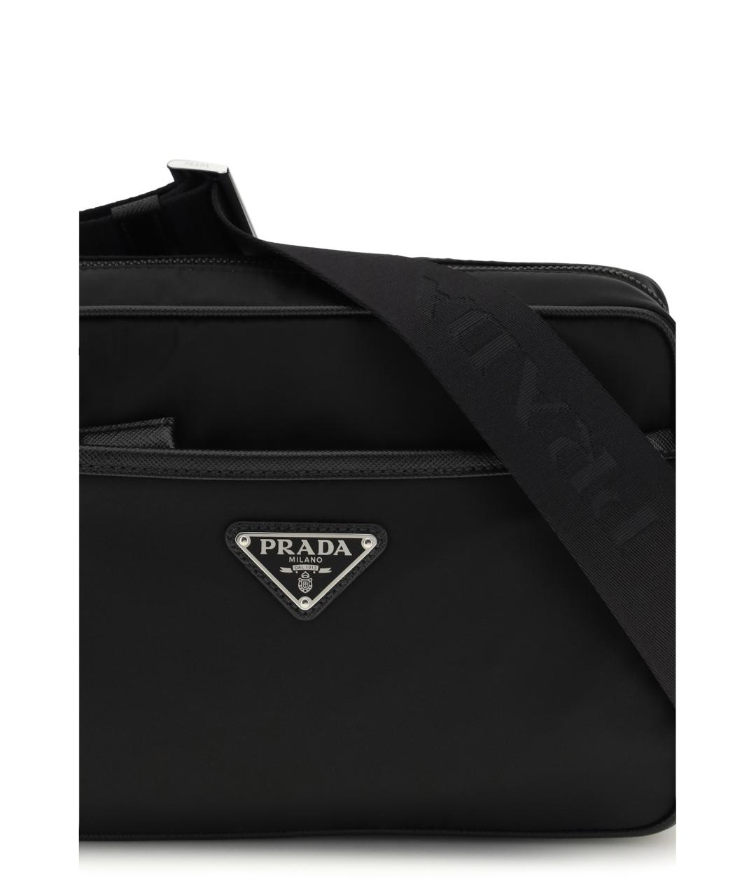 PRADA Черная синтетическая сумка на плечо, фото 4