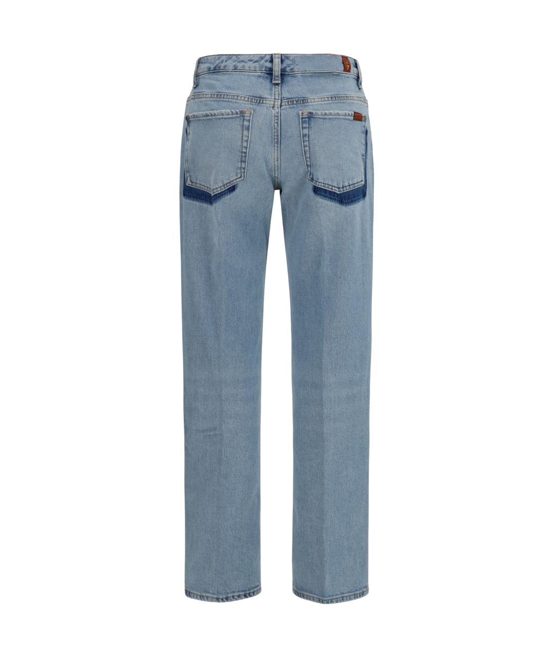 7 FOR ALL MANKIND Хлопковые прямые джинсы, фото 2