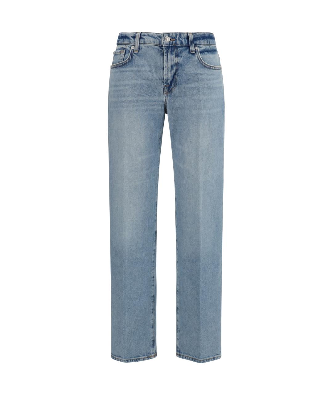 7 FOR ALL MANKIND Хлопковые прямые джинсы, фото 1