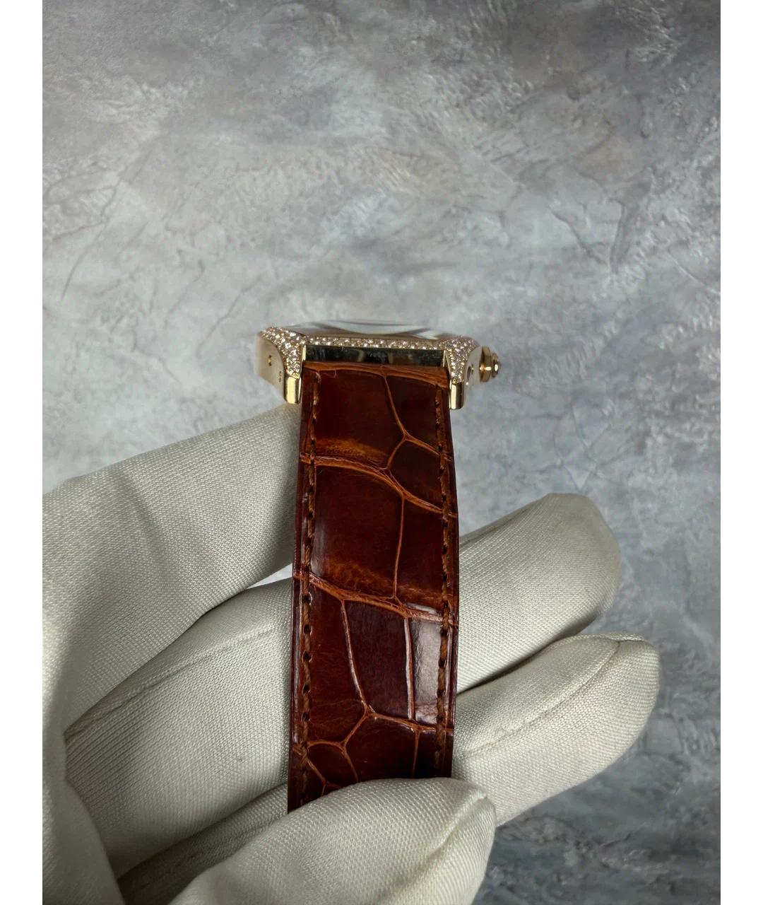 CARTIER Белые часы из желтого золота, фото 5