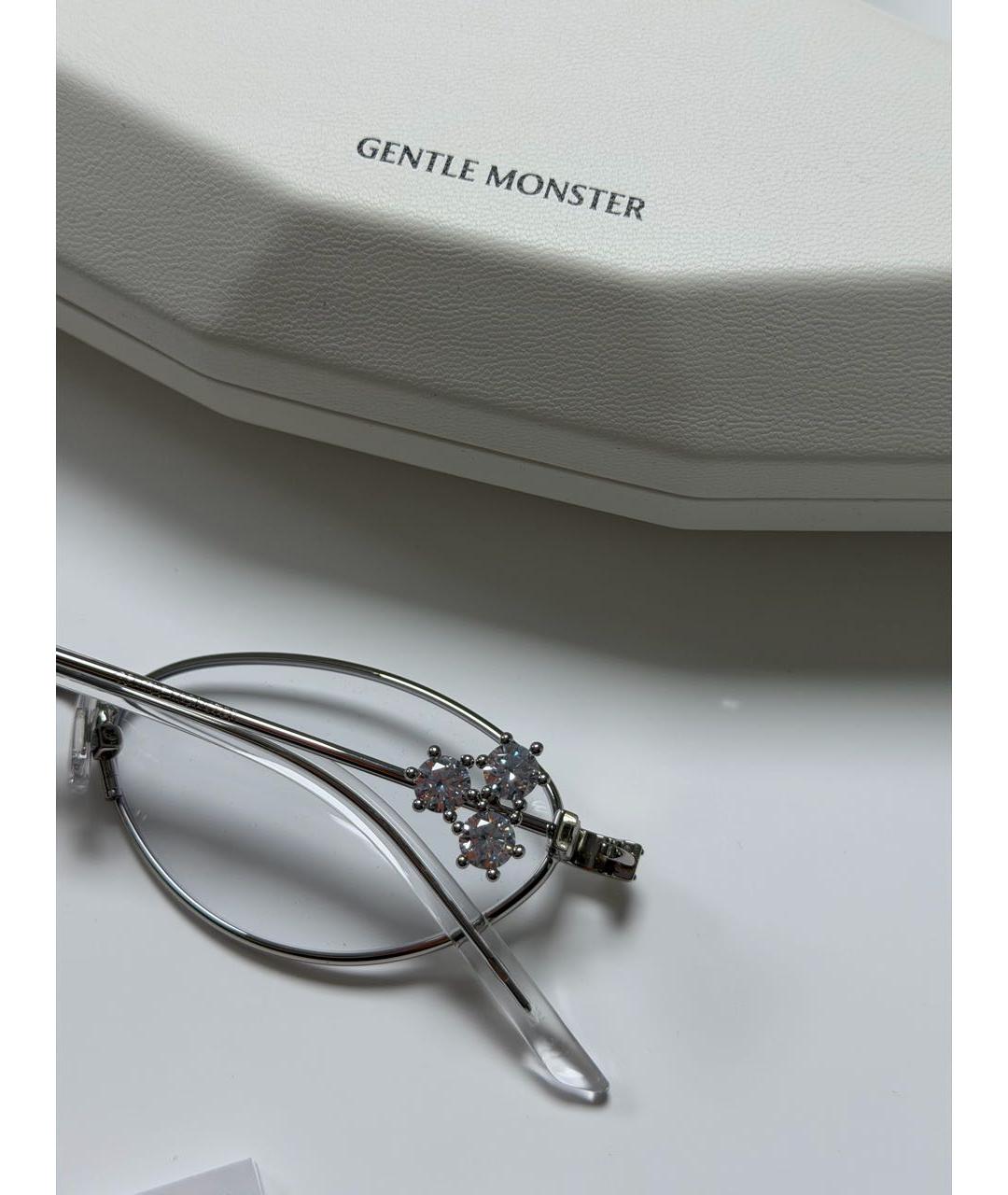 GENTLE MONSTER Серебряные металлические солнцезащитные очки, фото 4