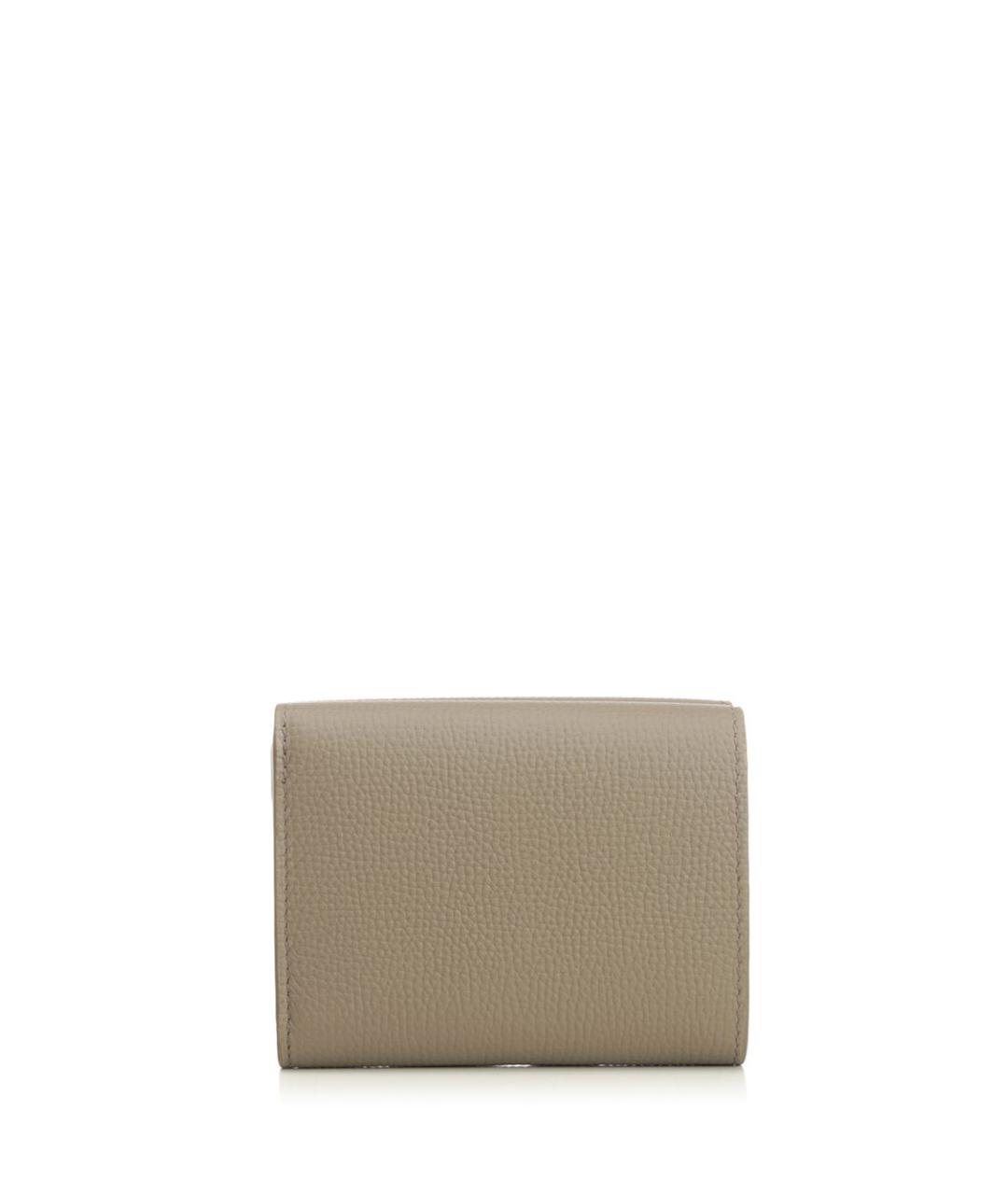 LOEWE Бежевый кожаный кошелек, фото 3