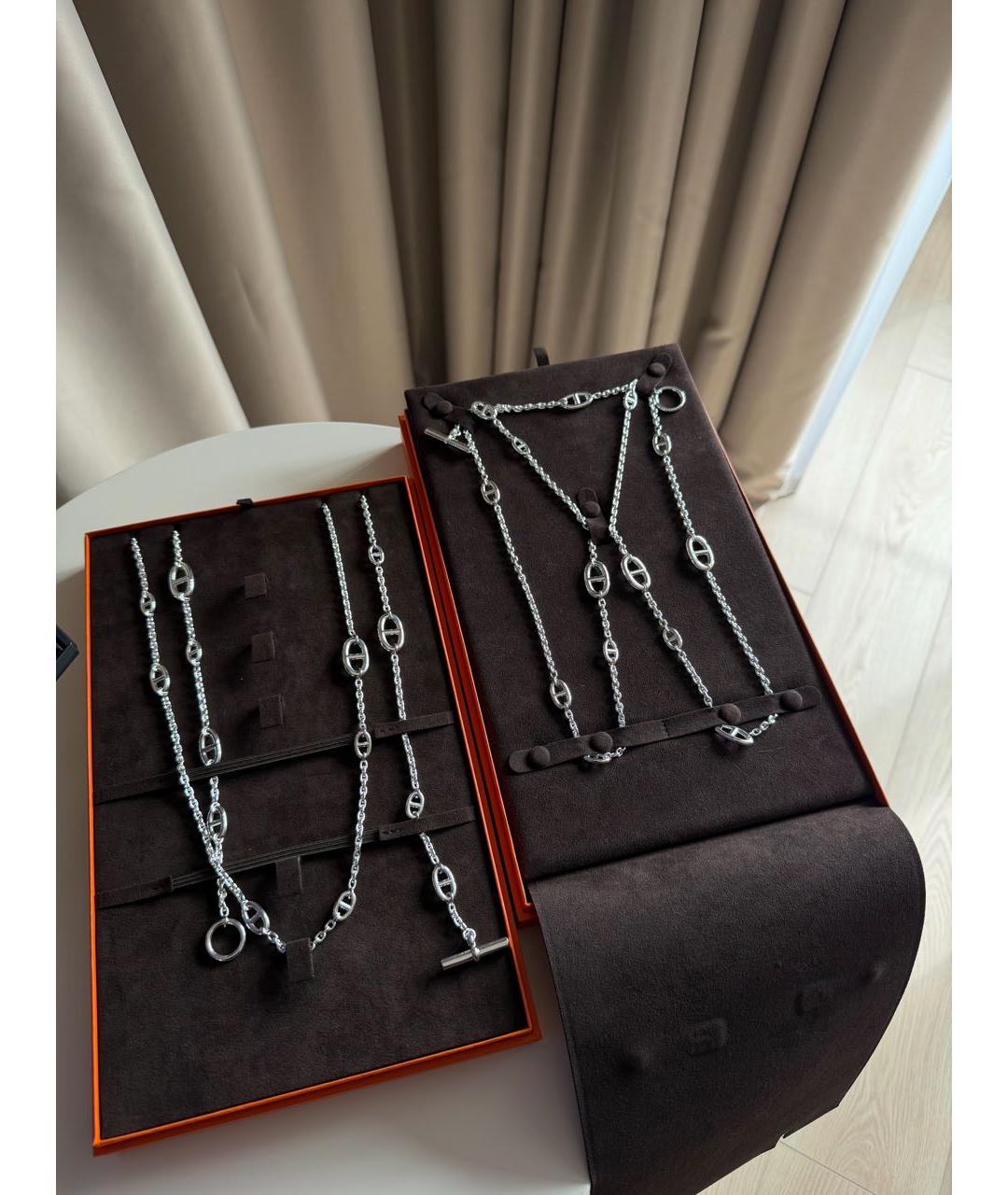 HERMES Серебряное серебряное колье, фото 5