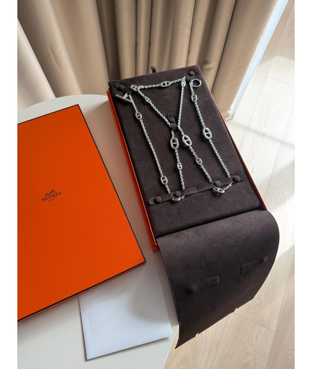 HERMES Серебряное серебряное колье, фото 2