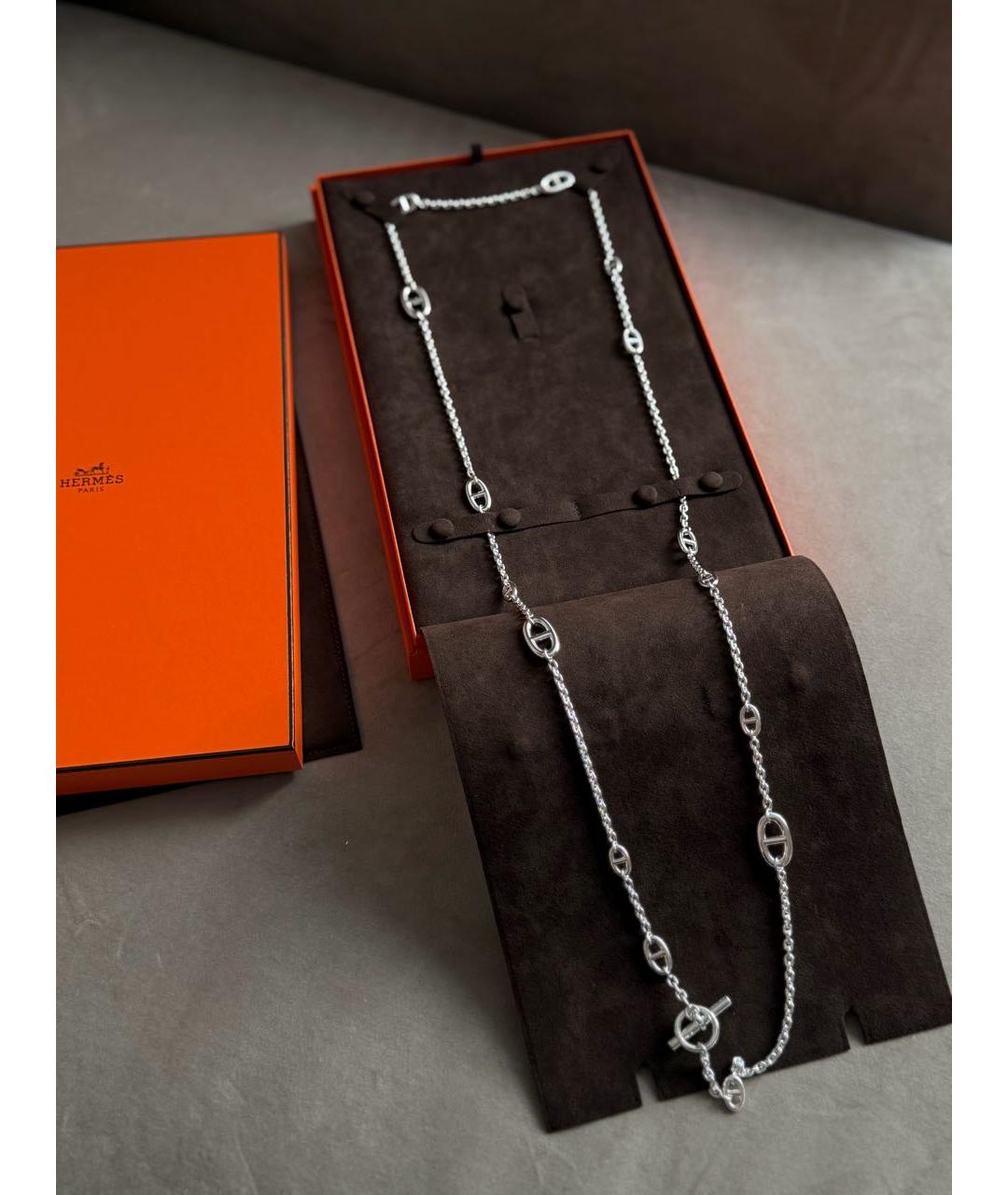 HERMES Серебряное серебряное колье, фото 2