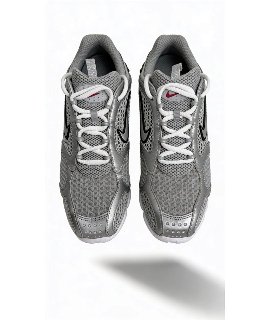NIKE Серебряные текстильные низкие кроссовки / кеды, фото 2