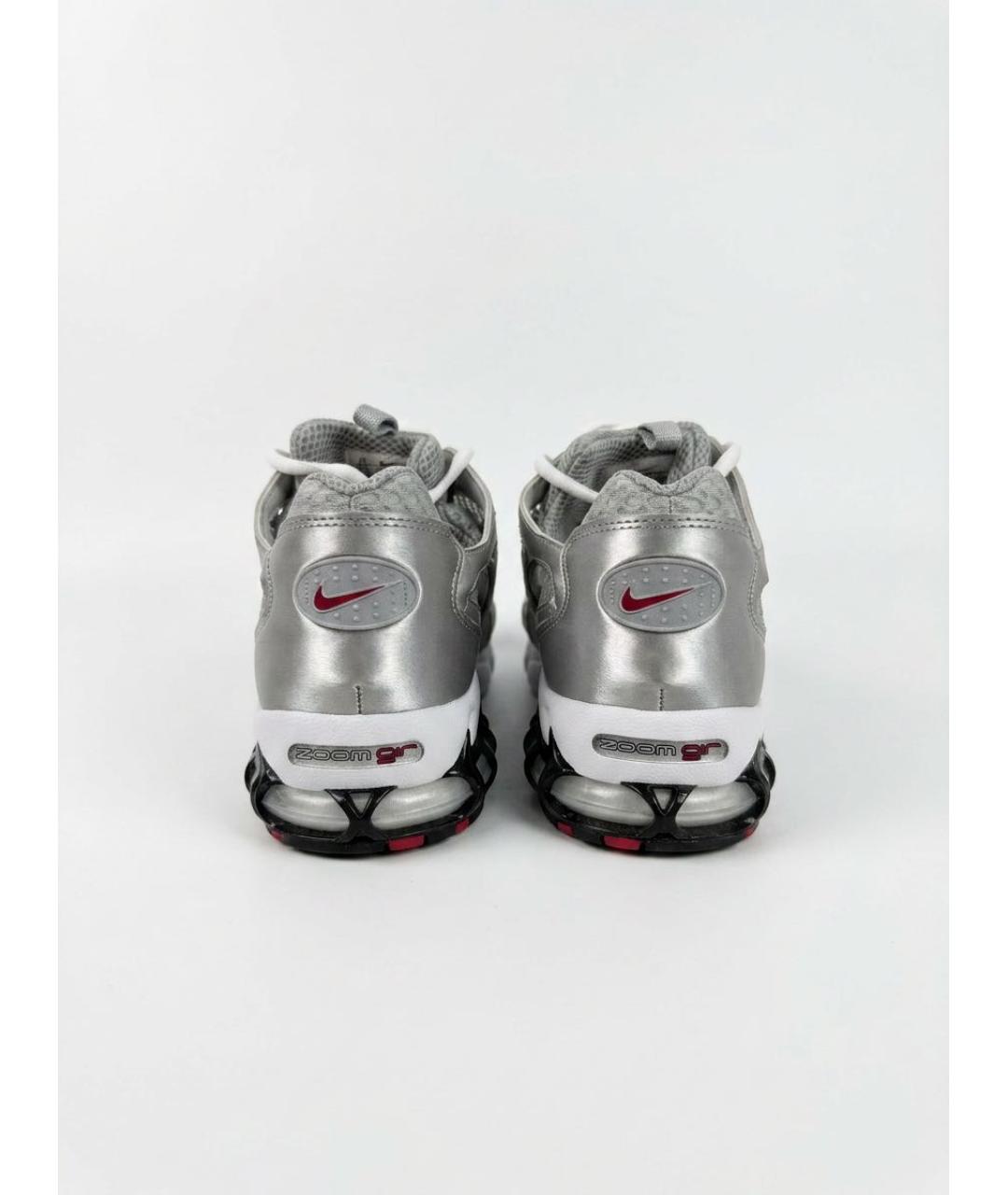 NIKE Серебряные текстильные низкие кроссовки / кеды, фото 4