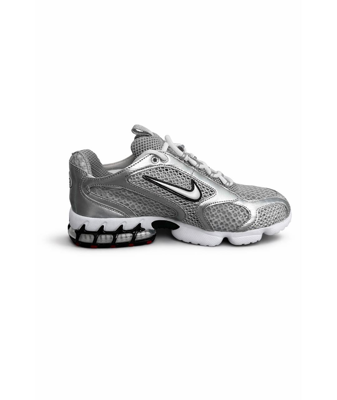 NIKE Серебряные текстильные низкие кроссовки / кеды, фото 1