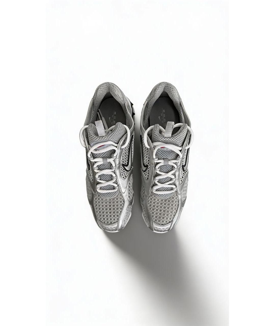 NIKE Серебряные текстильные низкие кроссовки / кеды, фото 3