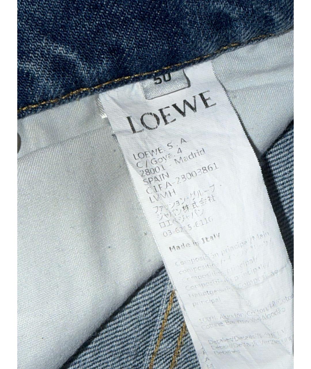 LOEWE Синие хлопковые прямые джинсы, фото 5