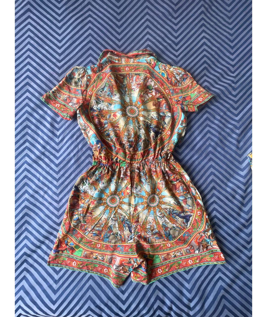 DOLCE&GABBANA Мульти шелковый комбинезон, фото 2