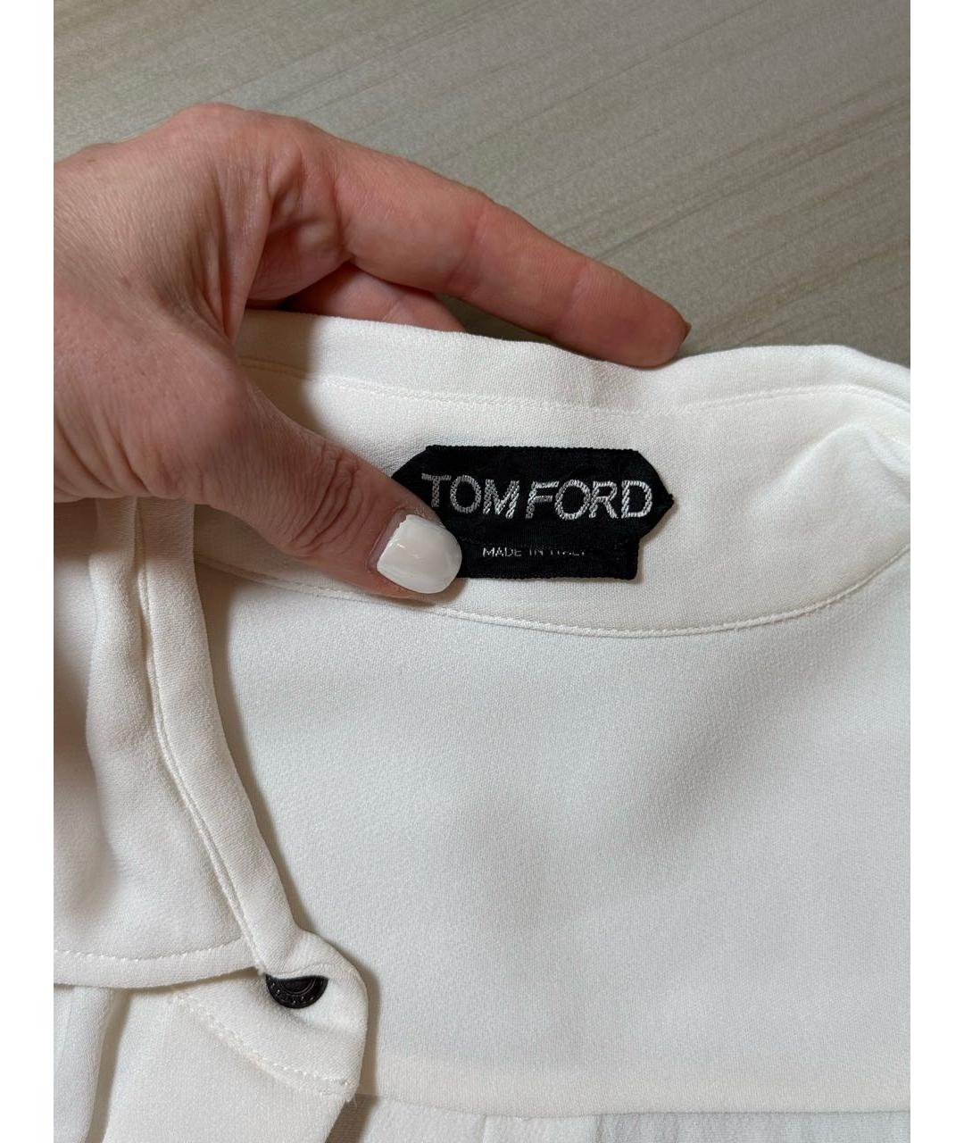 TOM FORD Белое вискозное повседневное платье, фото 2